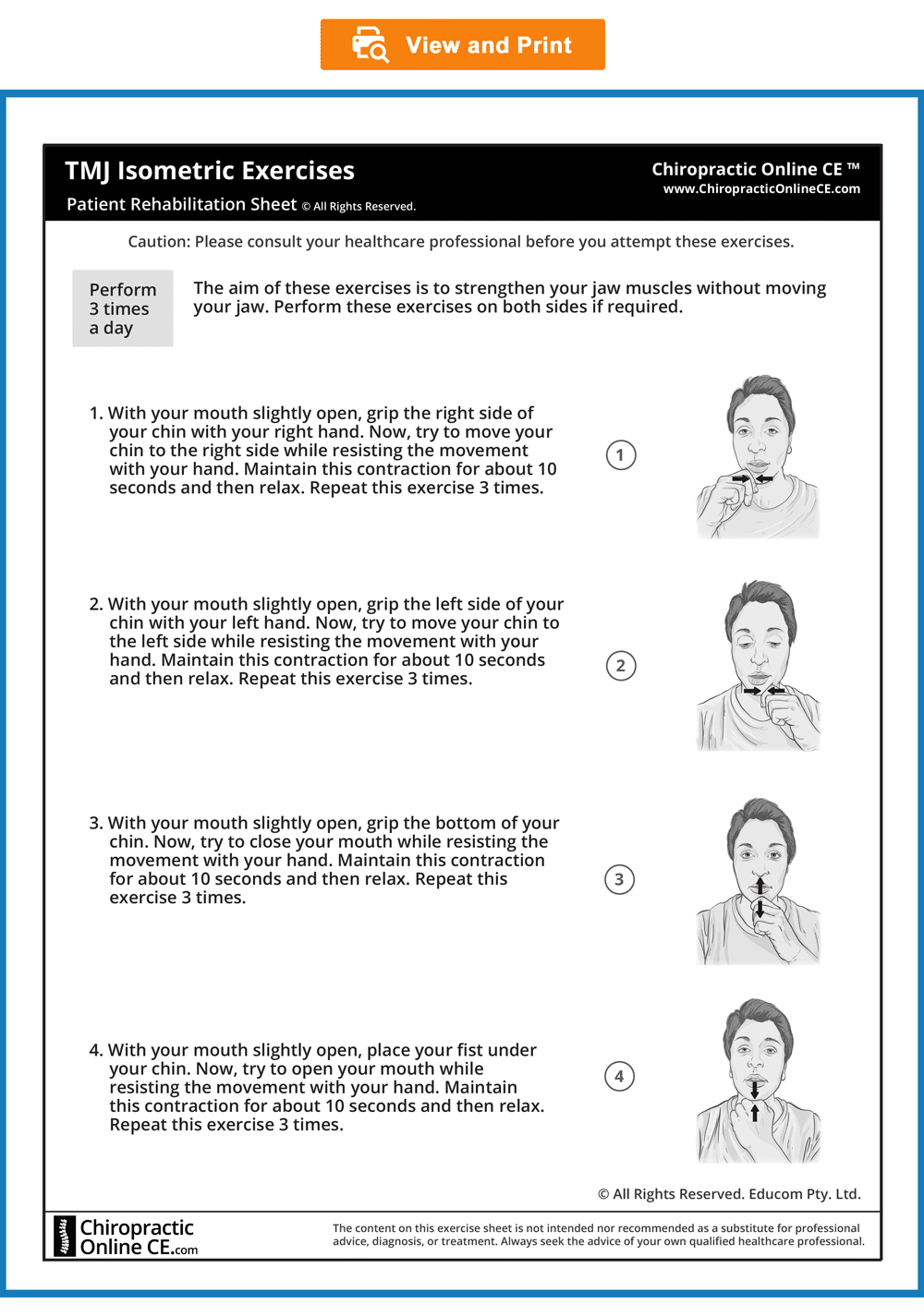 TMJ Isometric Exercises